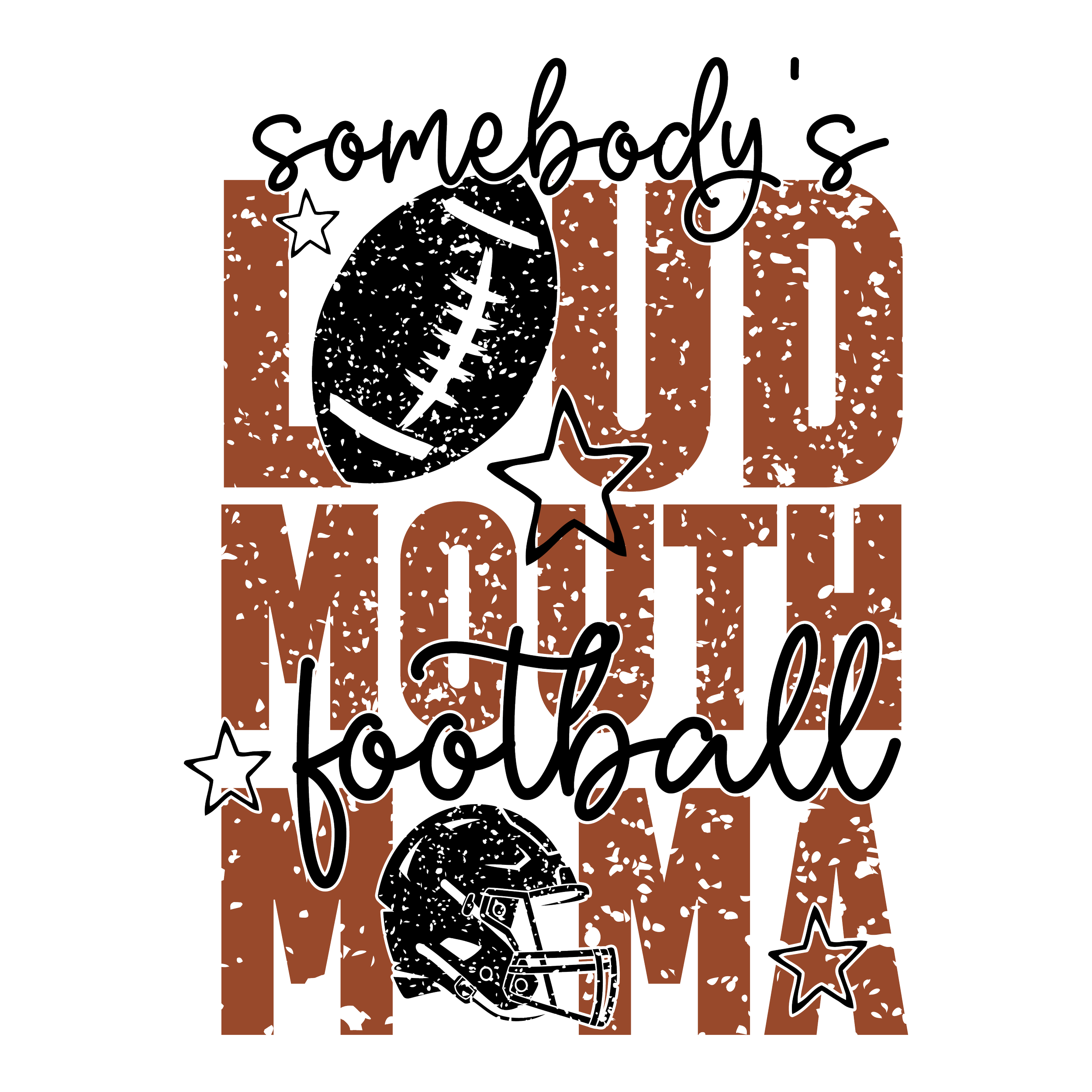 Loud Mouth Football Mama Design