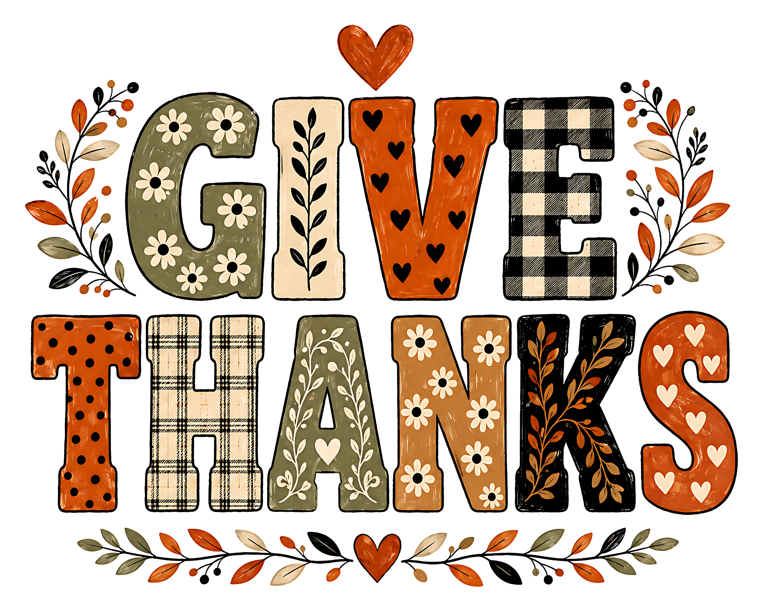 'Give Thanks' Custom Decor Design