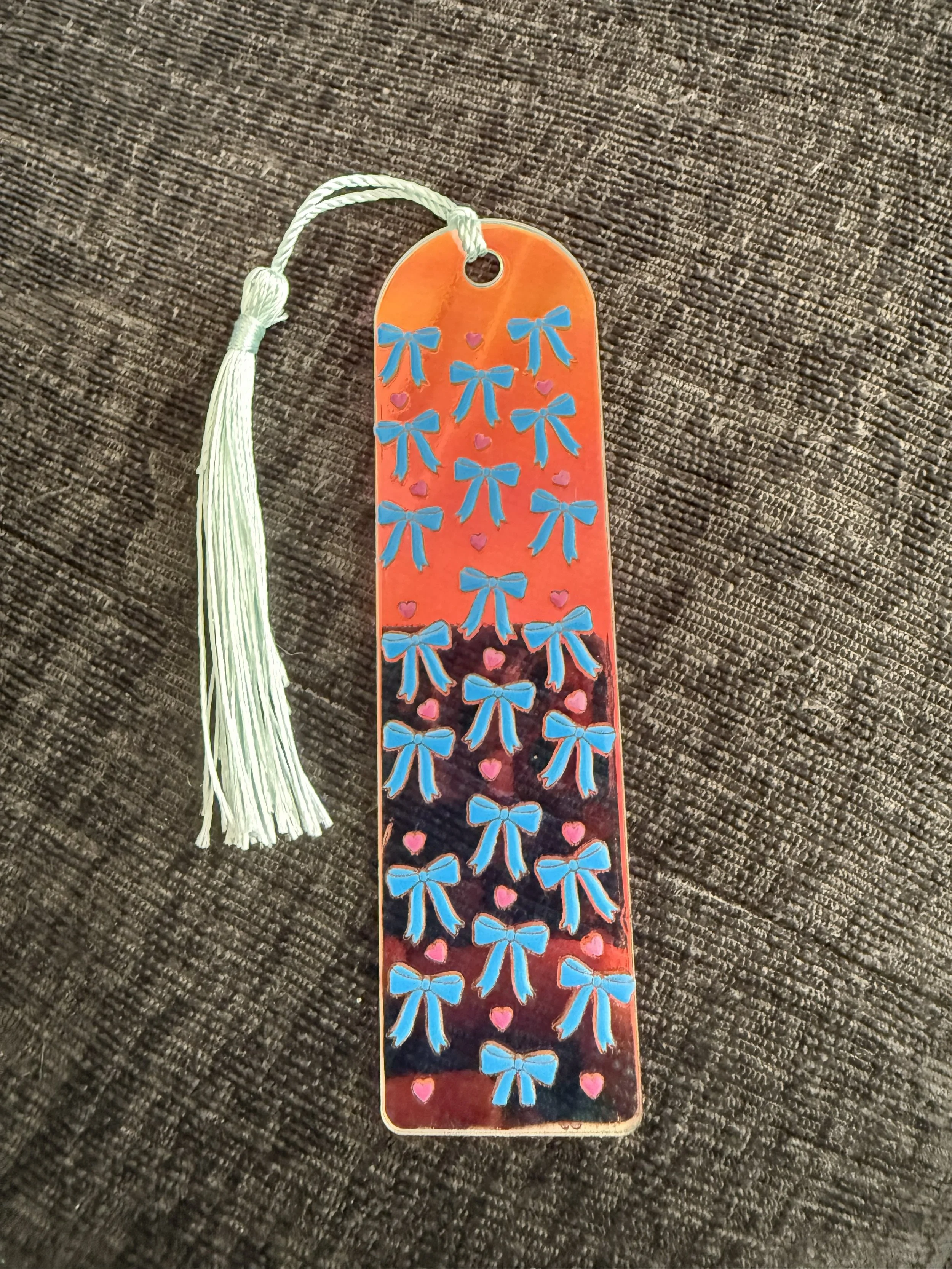 Prismatic Iridescent Bookmark with Tassel