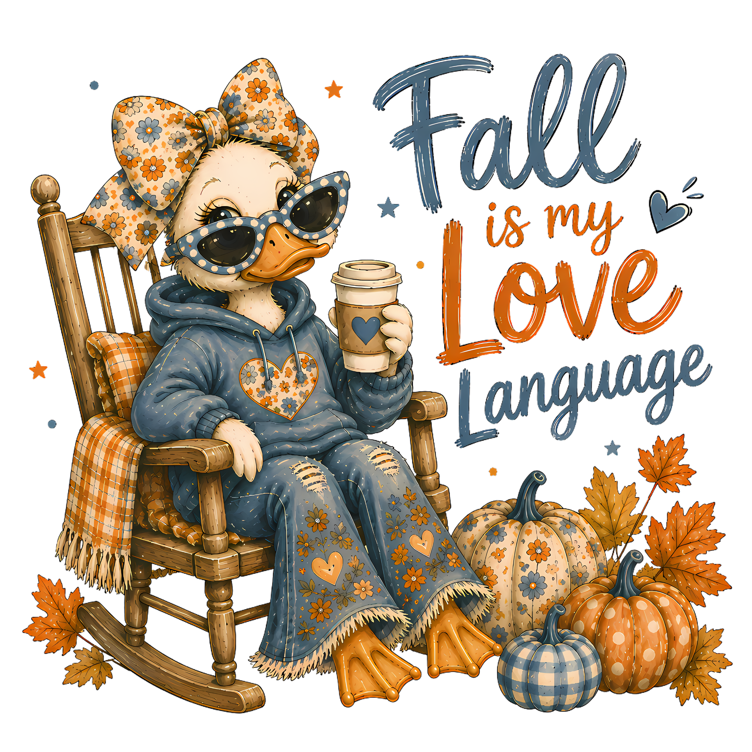 Custom Fall Cozy Duck Design