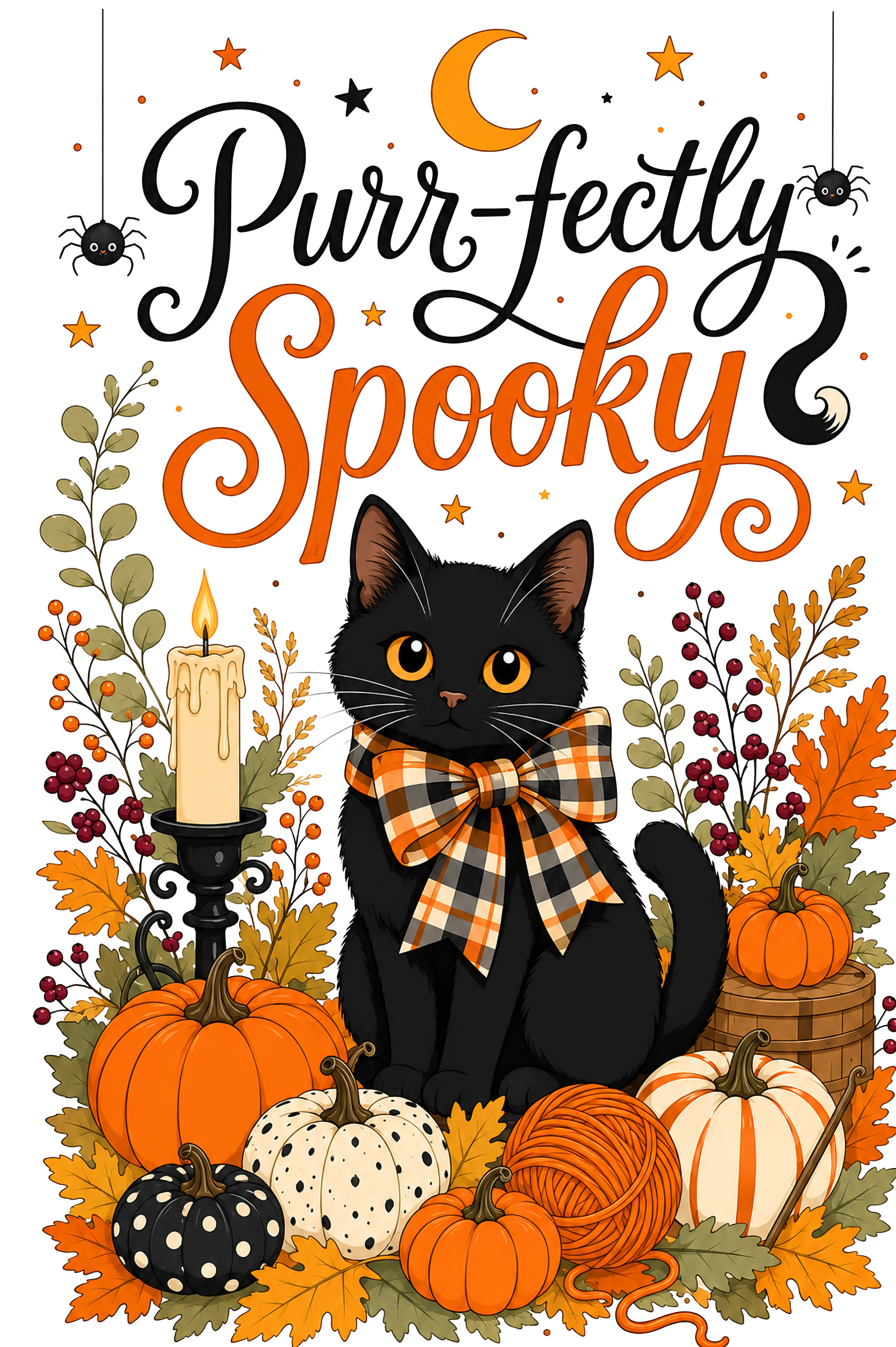 'Purr-fectly Spooky' Custom Halloween Design