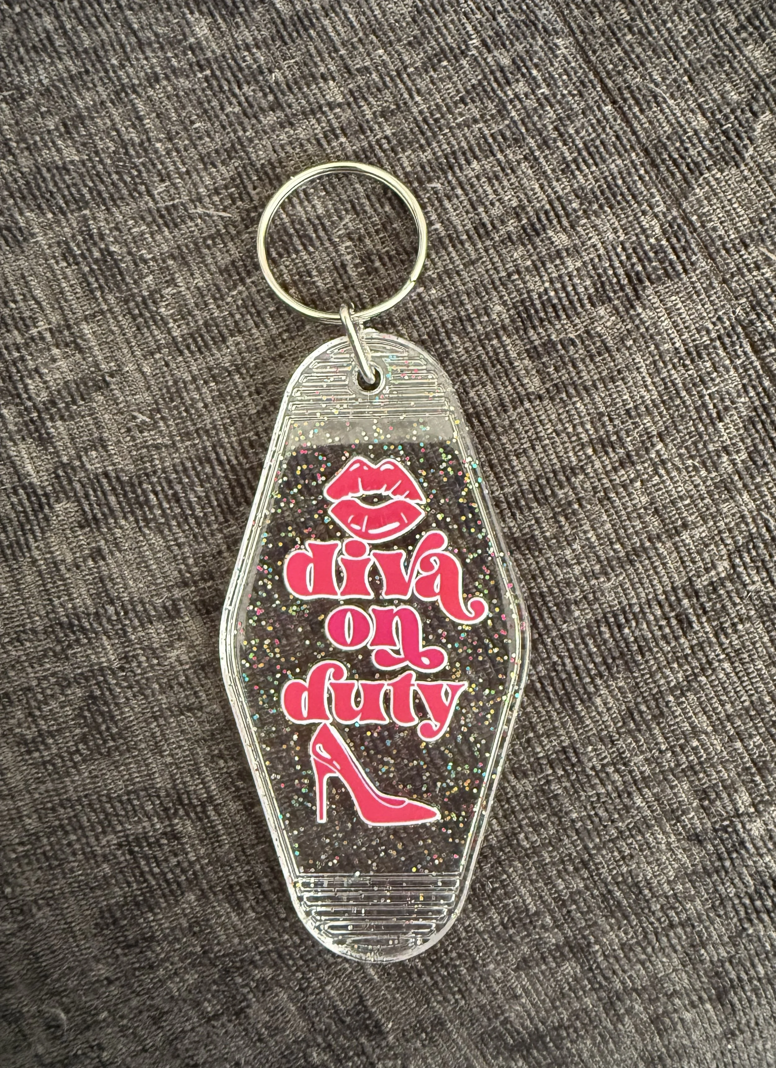 Diva on Duty Keychain
