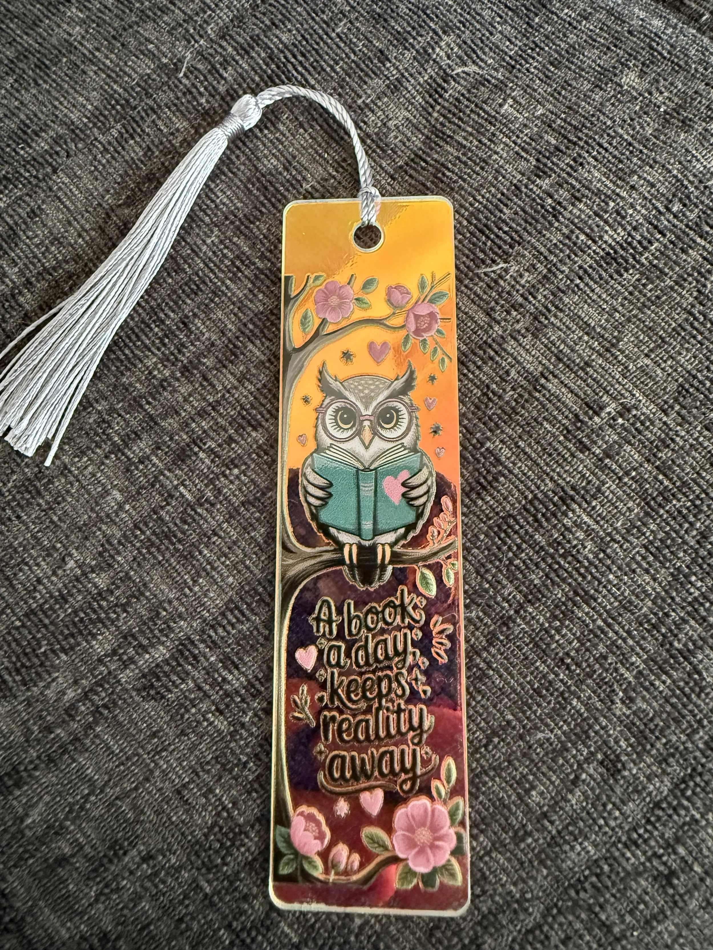 Whimsical Owl Bookmark with Tassel