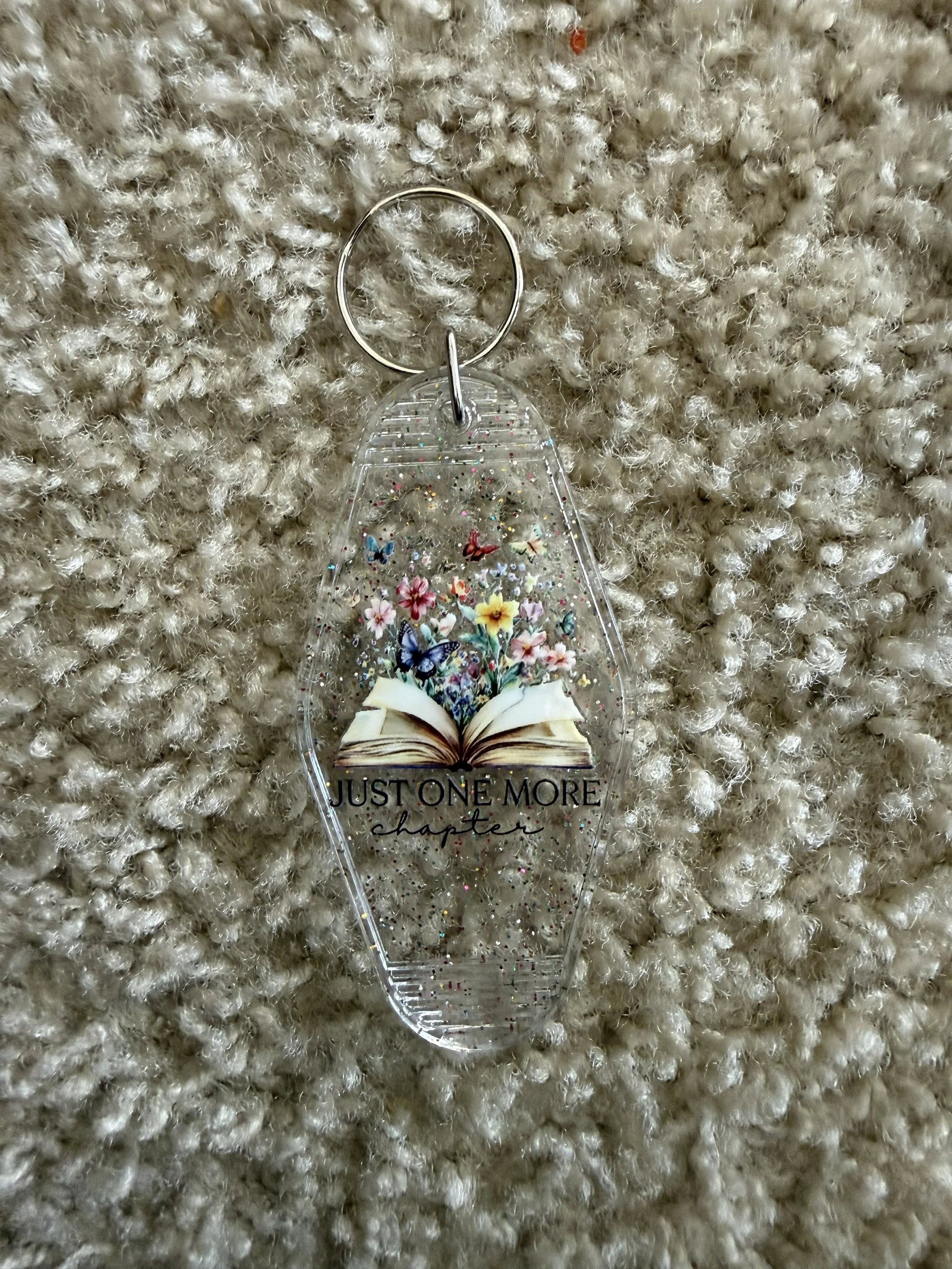 'Just One More Chapter' Keychain
