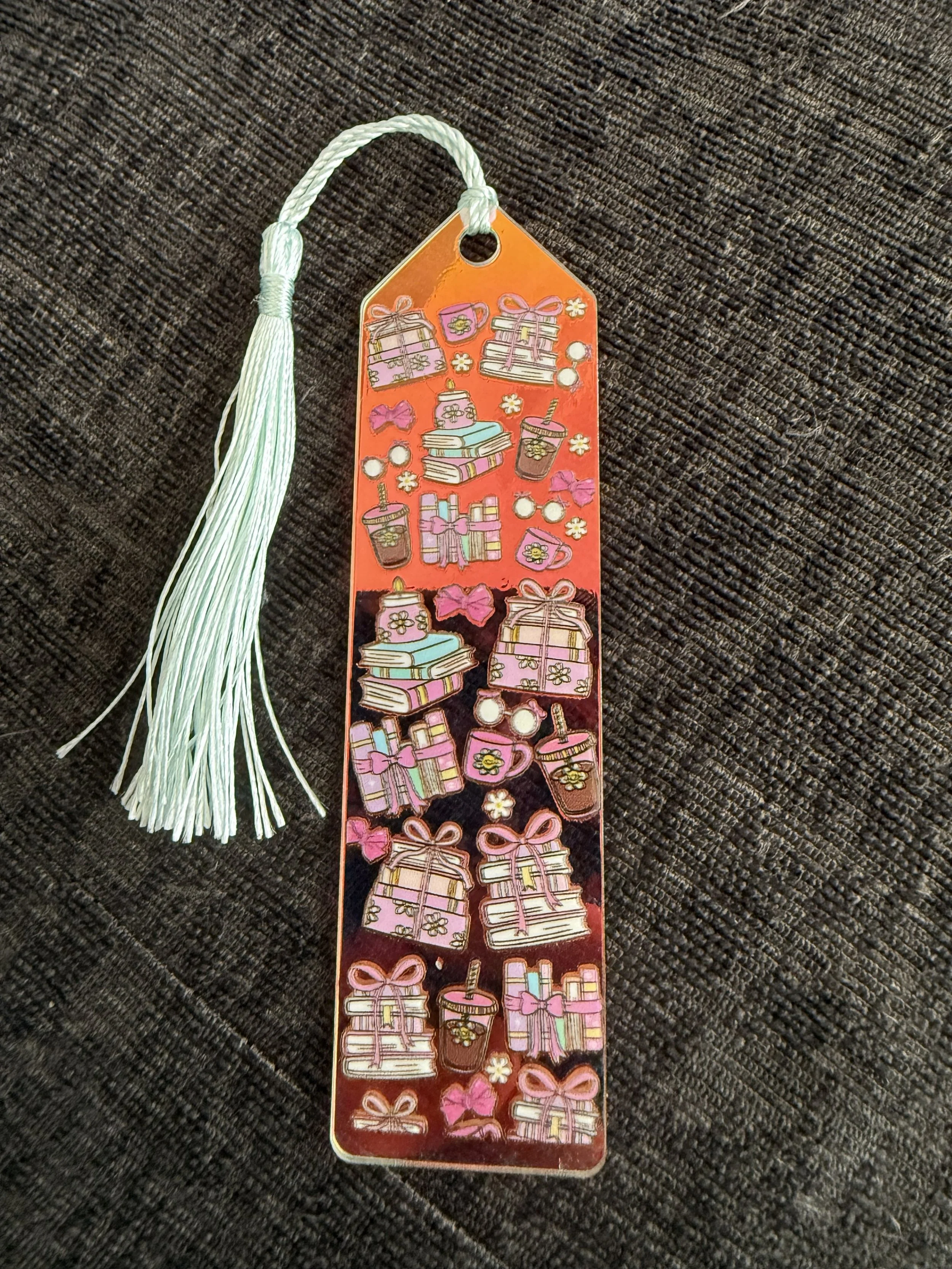 Iridescent Bookmark with Charm Motifs