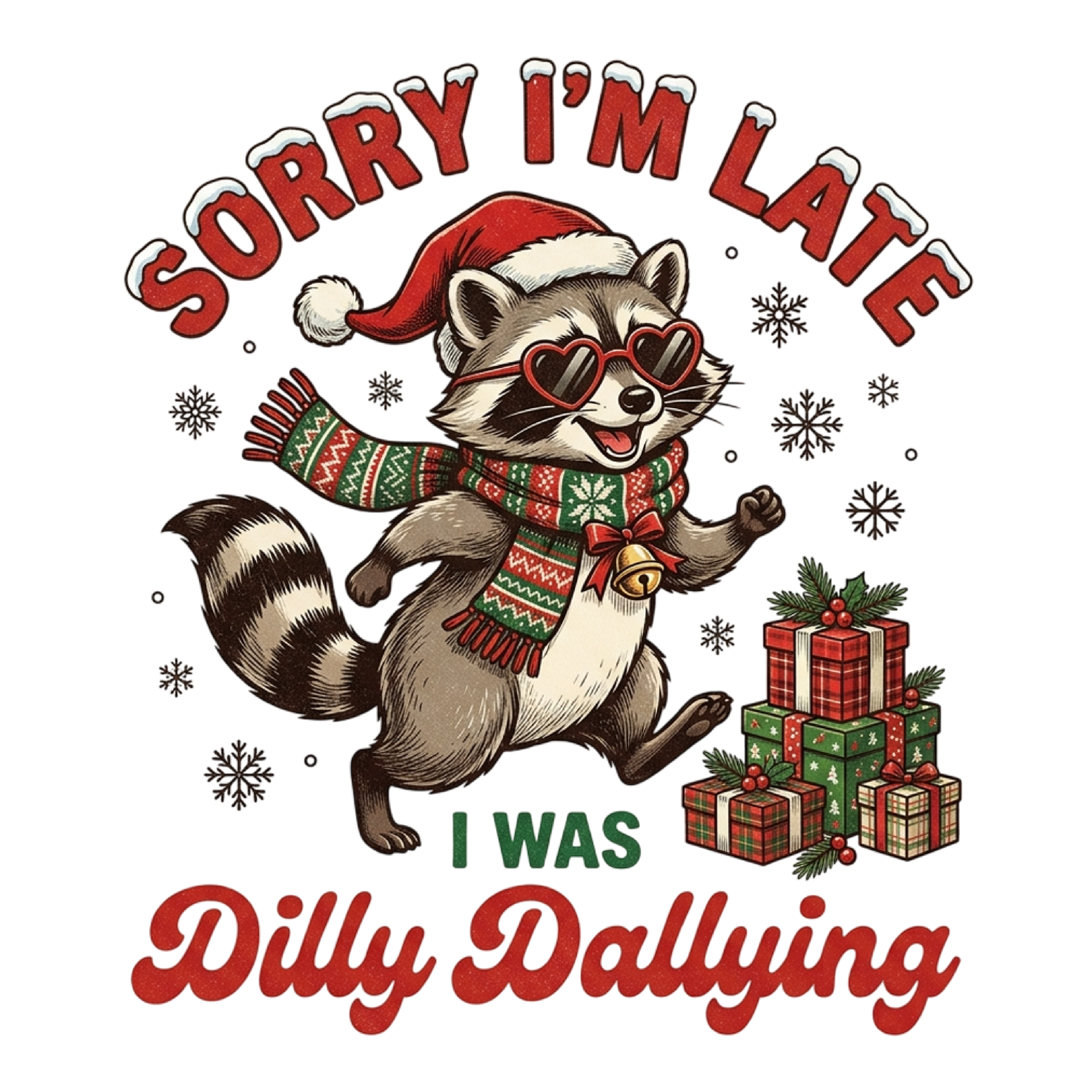 Festive Raccoon Custom Design