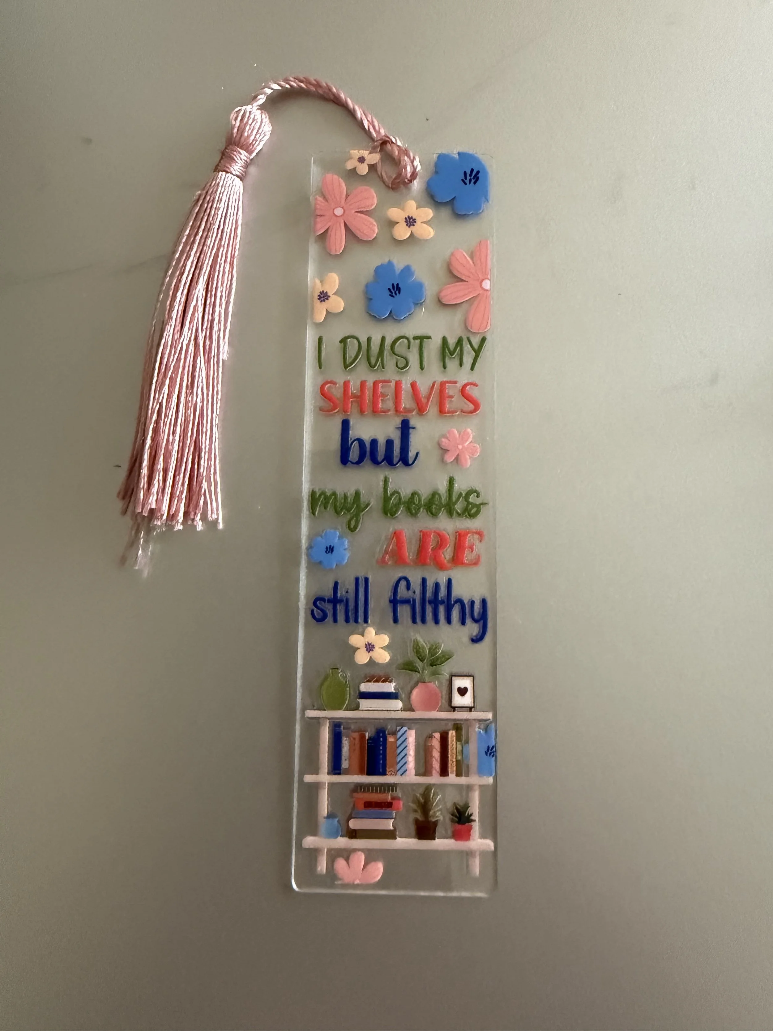 Charming Floral Bookshelf Bookmark