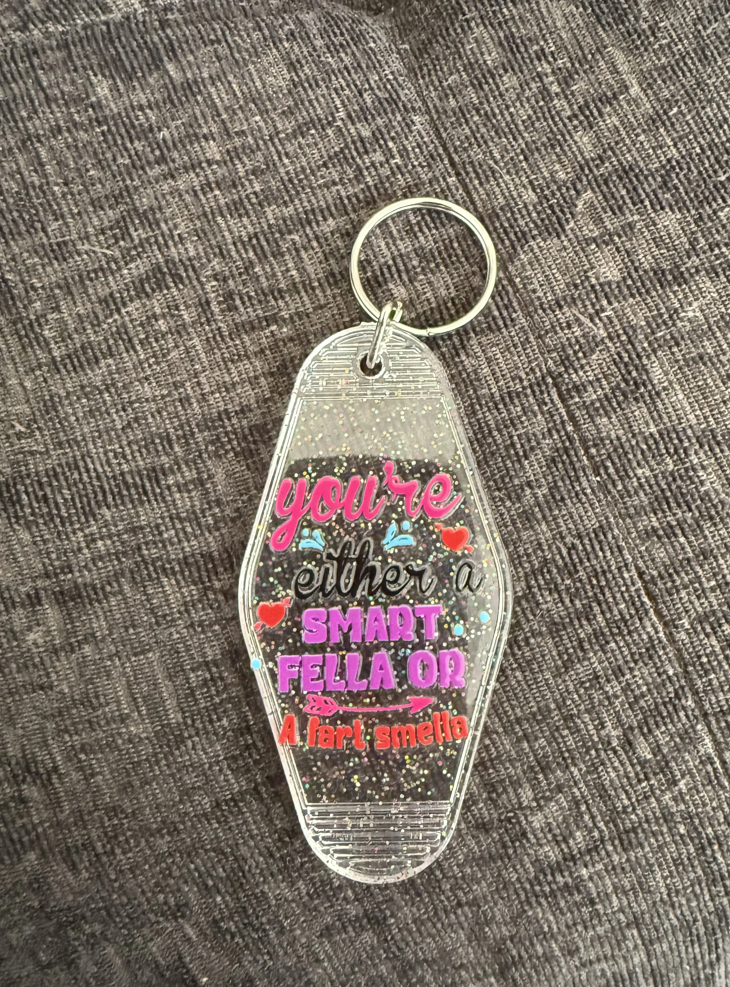 Quirky 'Smart Fella' Keychain