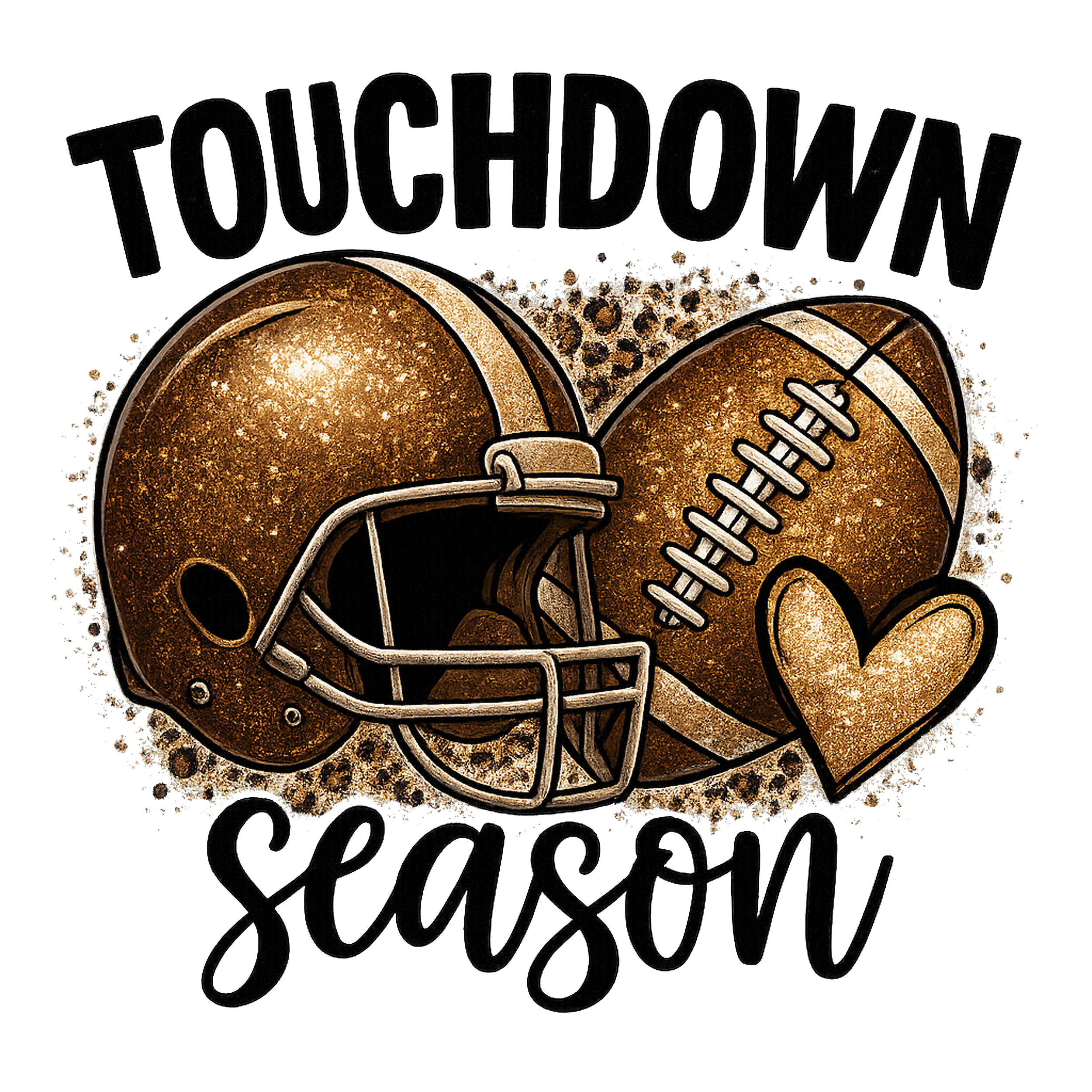 Golden Football Glory Custom Design