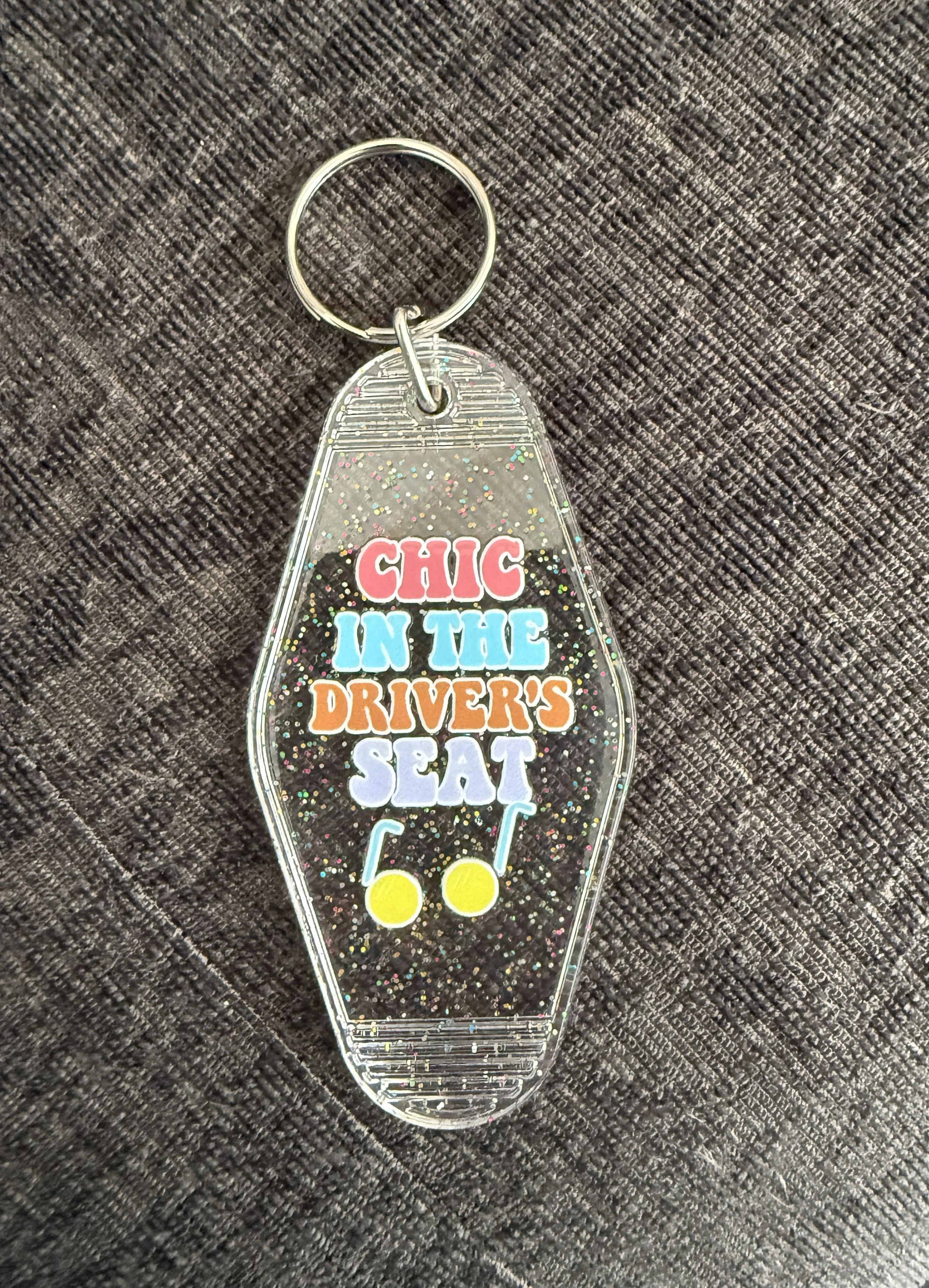 Chic in the Driver's Seat Keychain
