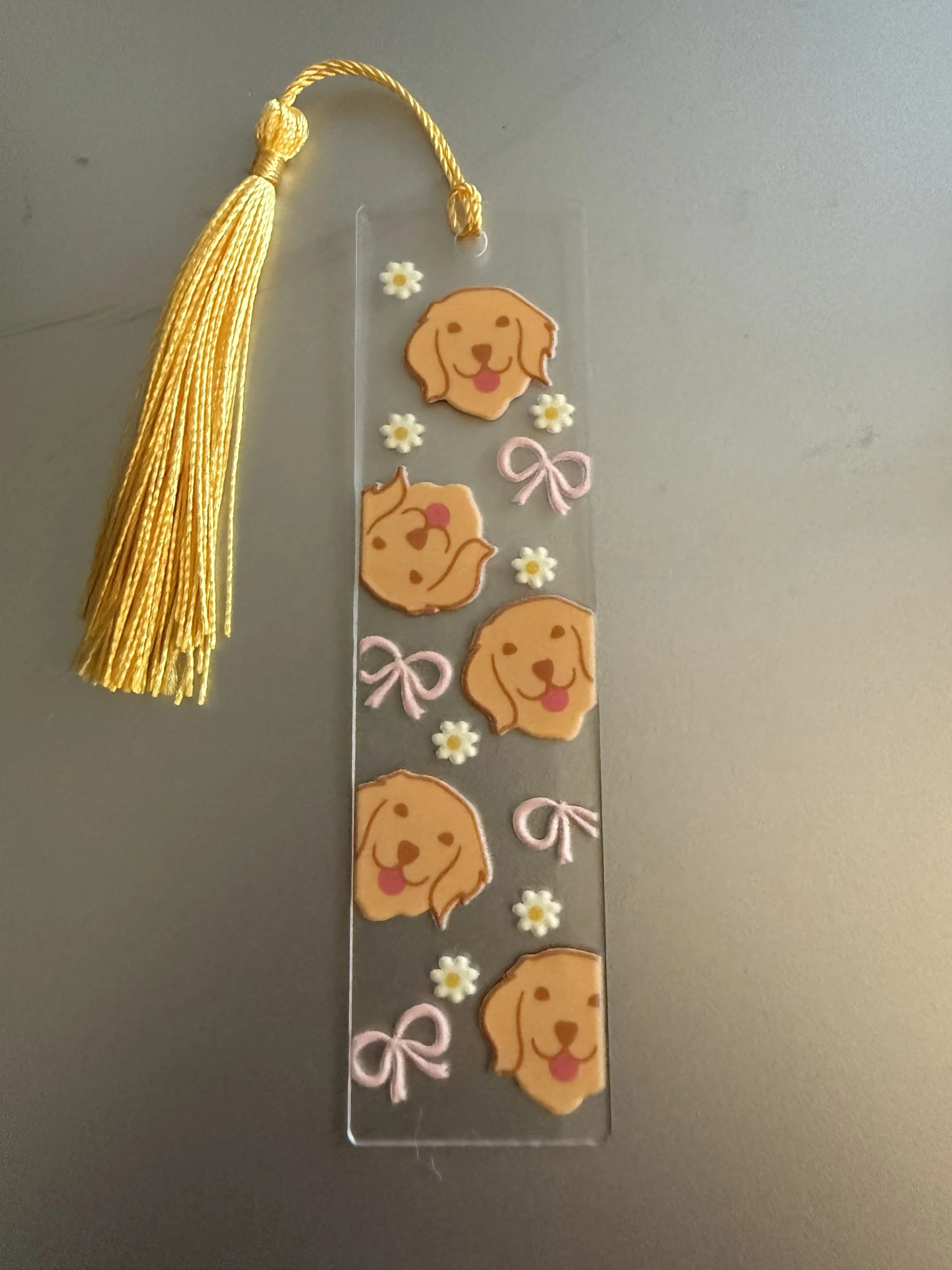 Charming Dog-Themed Tassel Bookmark