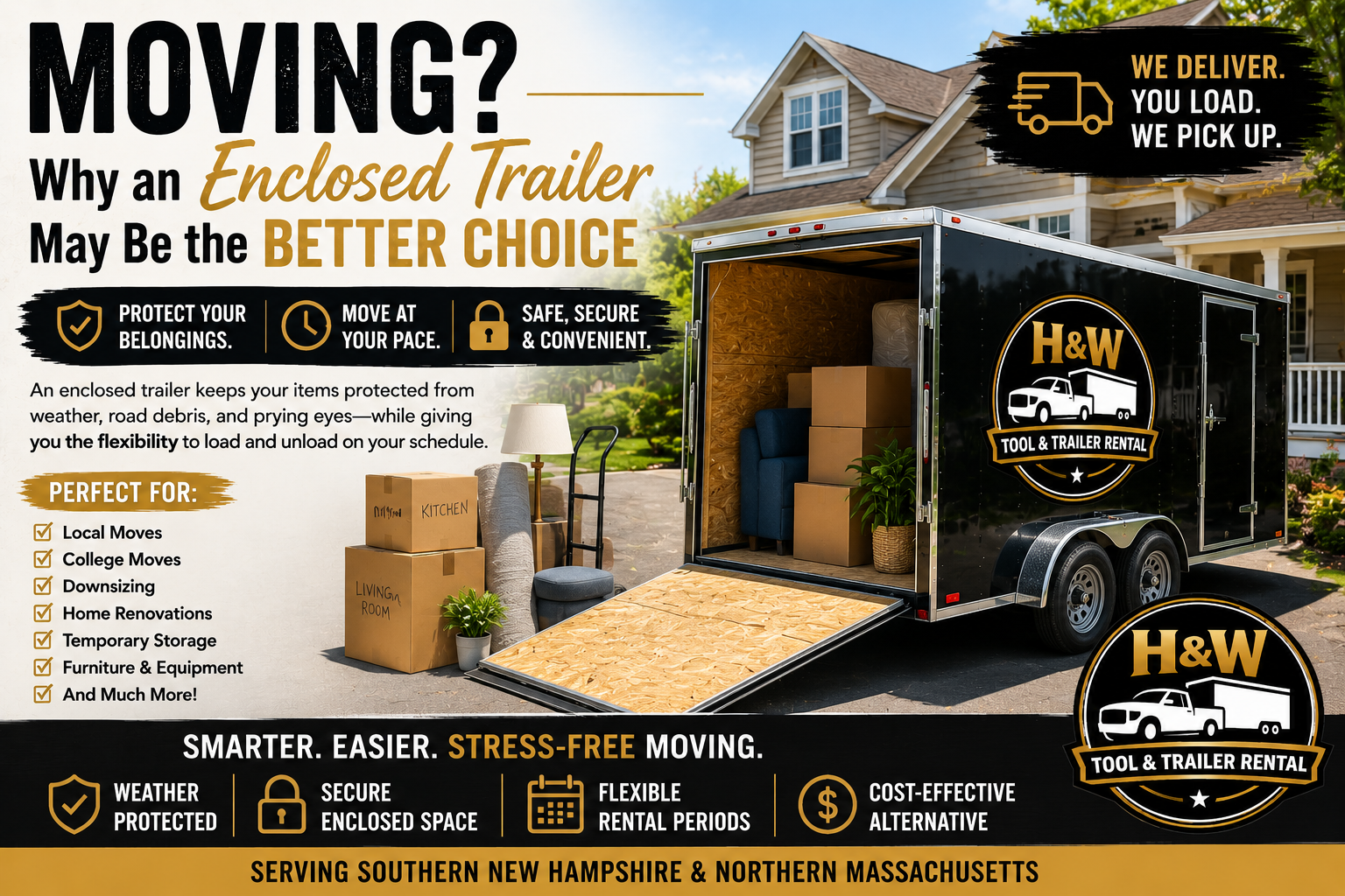 Moving? Why an Enclosed Trailer May Be the Better Choice