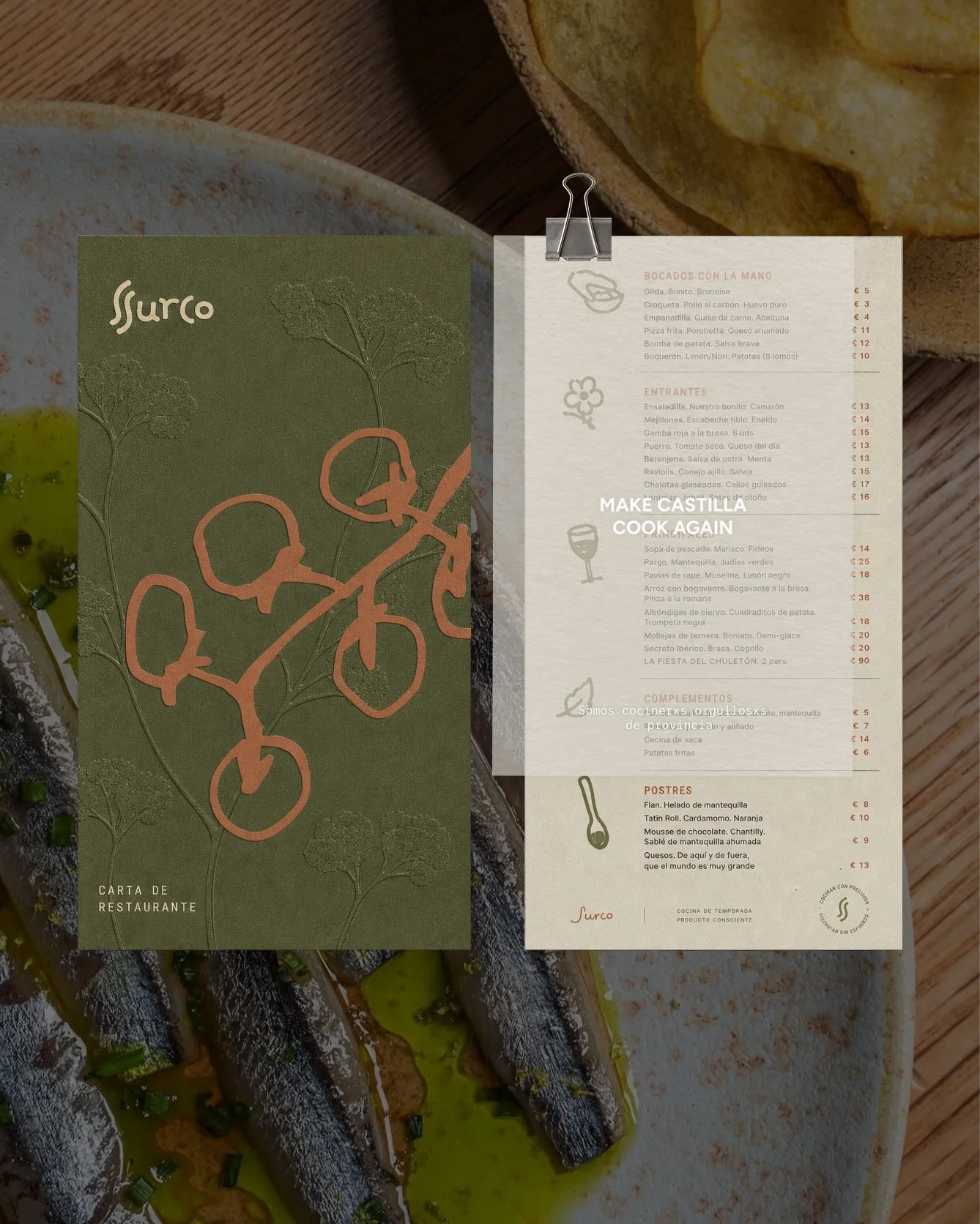Surco menu design