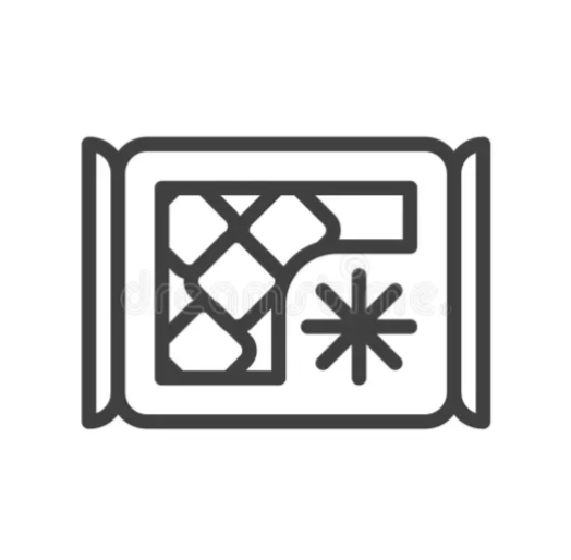 Map icon with roads and a star marking a location