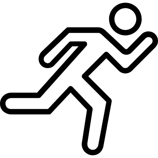 Icon of a person running.
