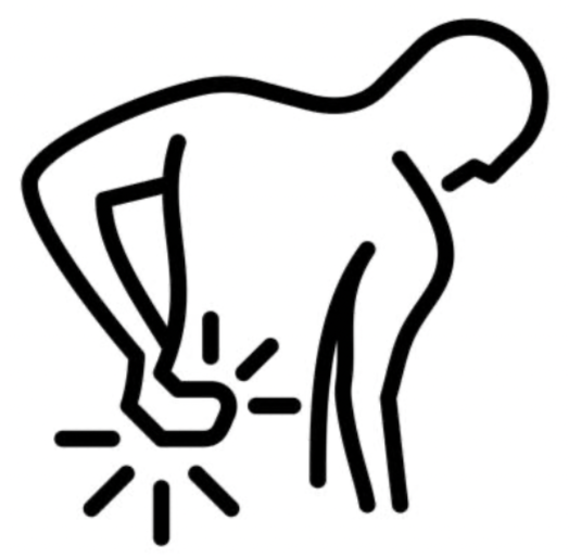 Line drawing of a hand reaching into a trash can.