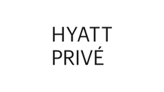 Hyatt Privé logo on a black background