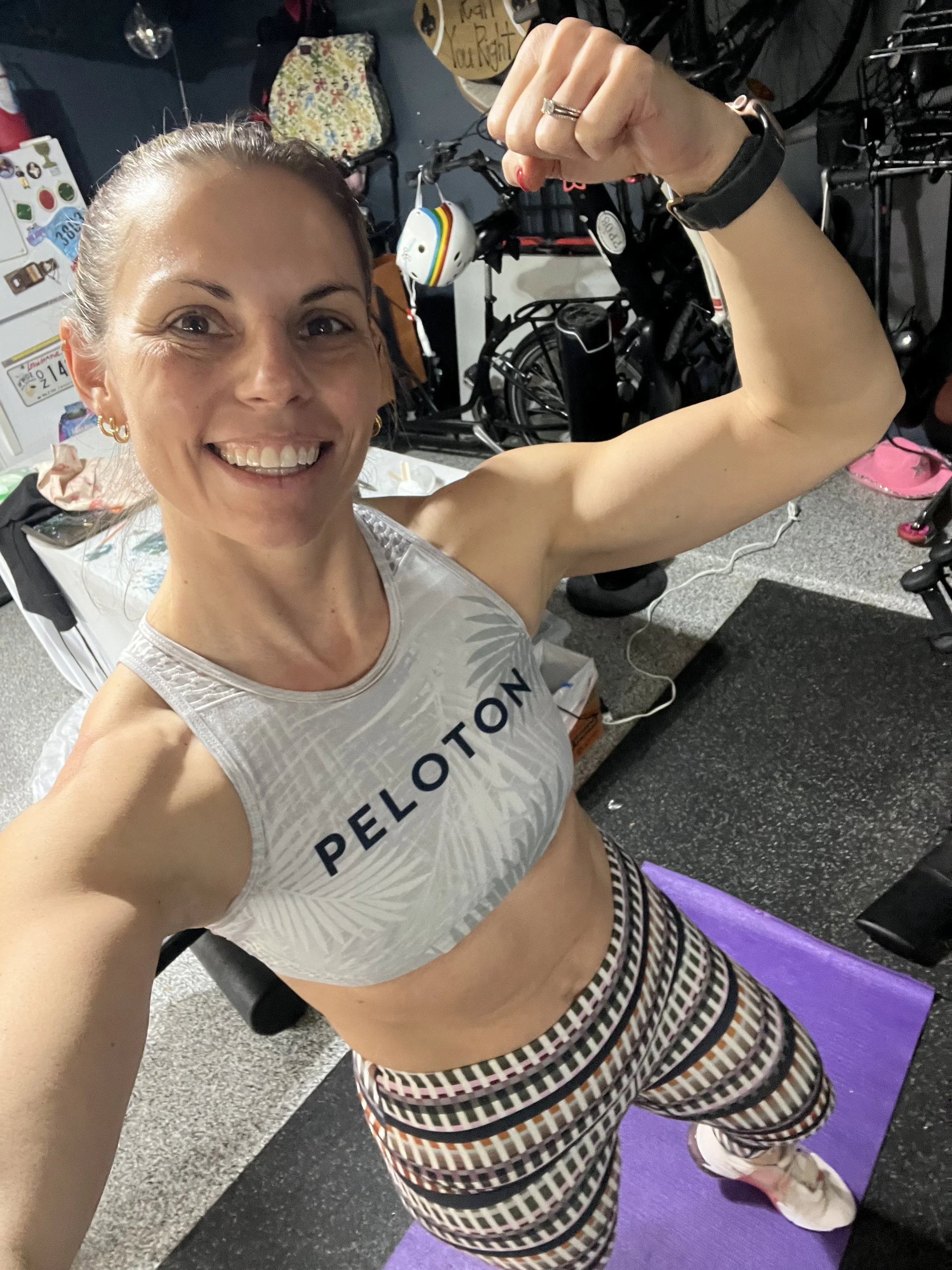 Woman building upper-body strength during a Body By U Fit women’s strength training session in Houston, TX