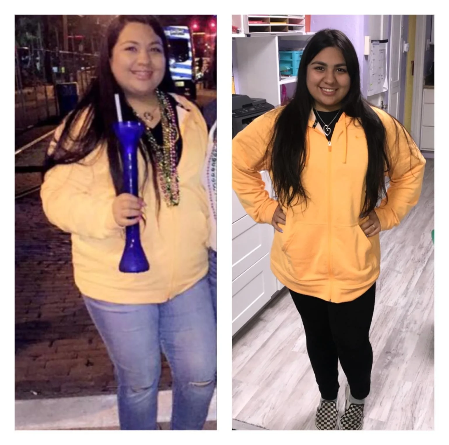 Before and after transformation of a Body By U Fit client who became stronger, leaner, and more confident through women's strength training in Houston.