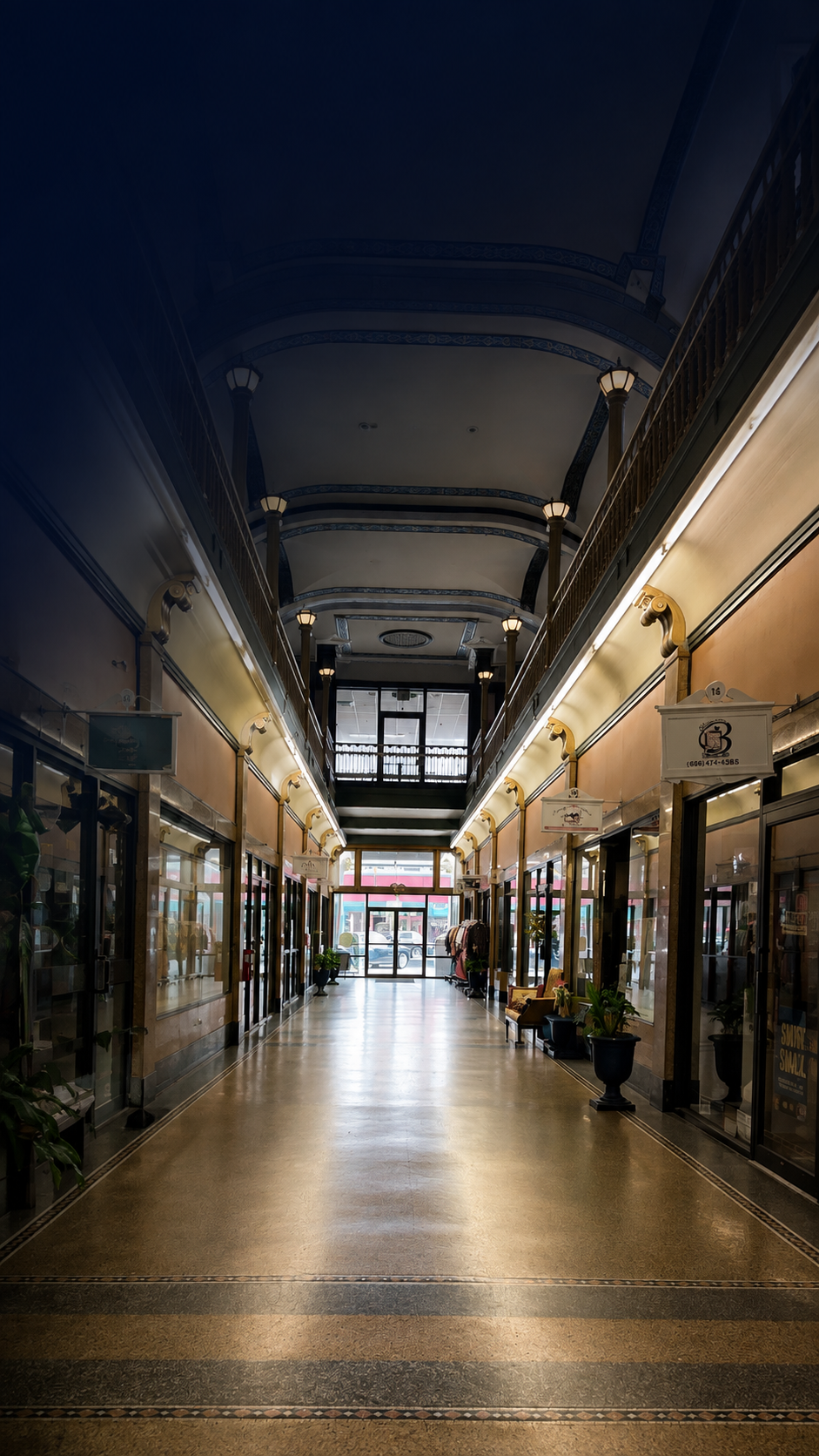 Historic Camayo Arcade in downtown Ashland, Kentucky, home to The Hair Canvas hair salon