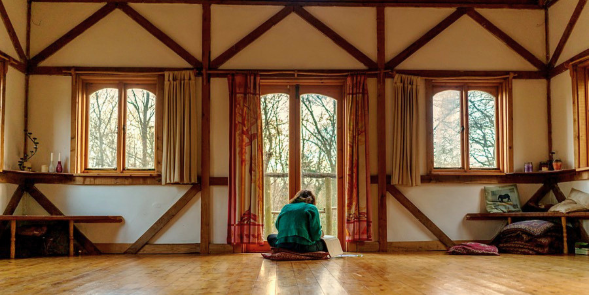 An image of Jenny Mackewn on retreat