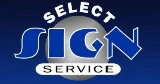 Logo for Select Sign Service with blue and gray text.