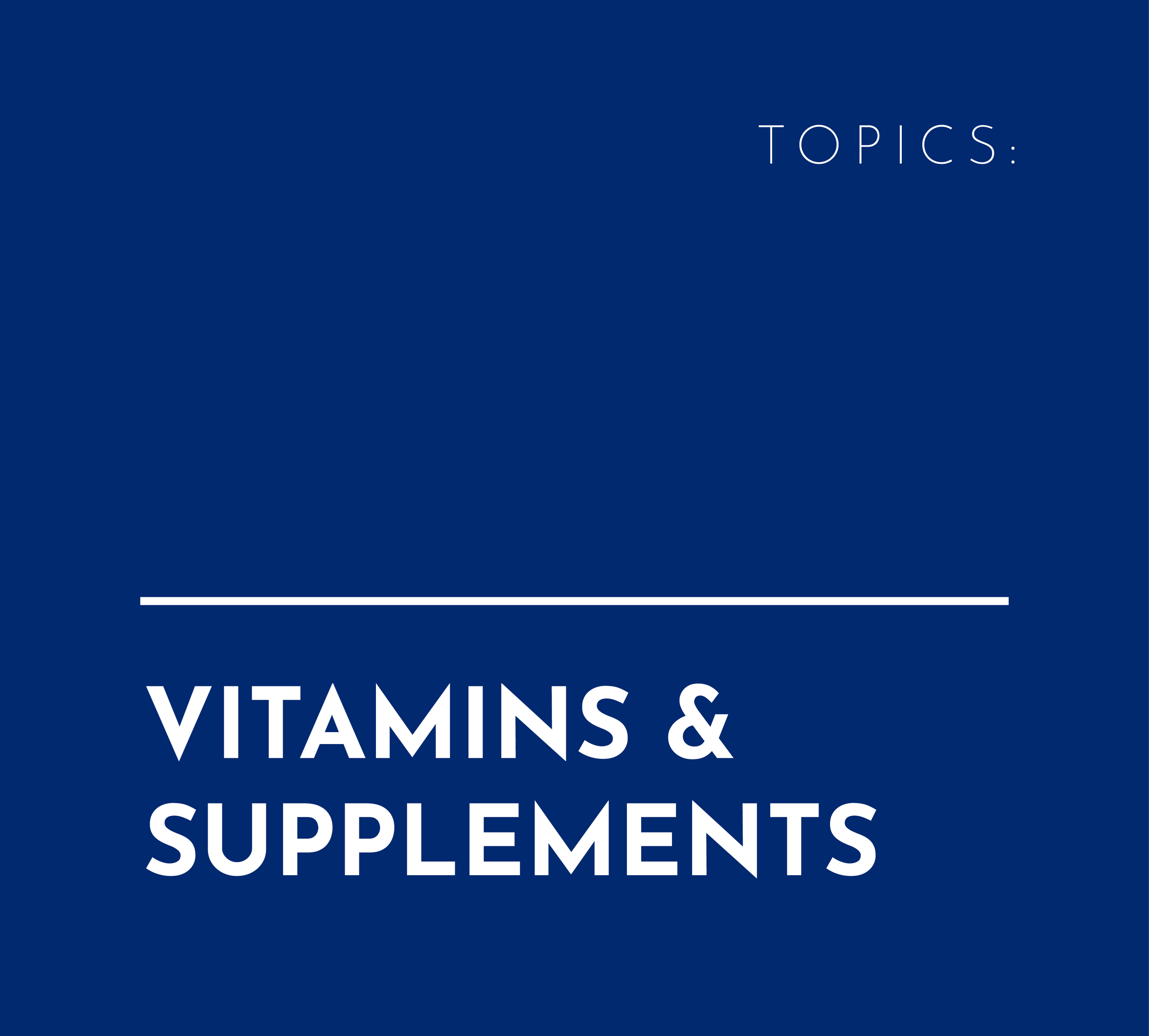 A Blog cover image that reads 'Vitamins & Supplements'.