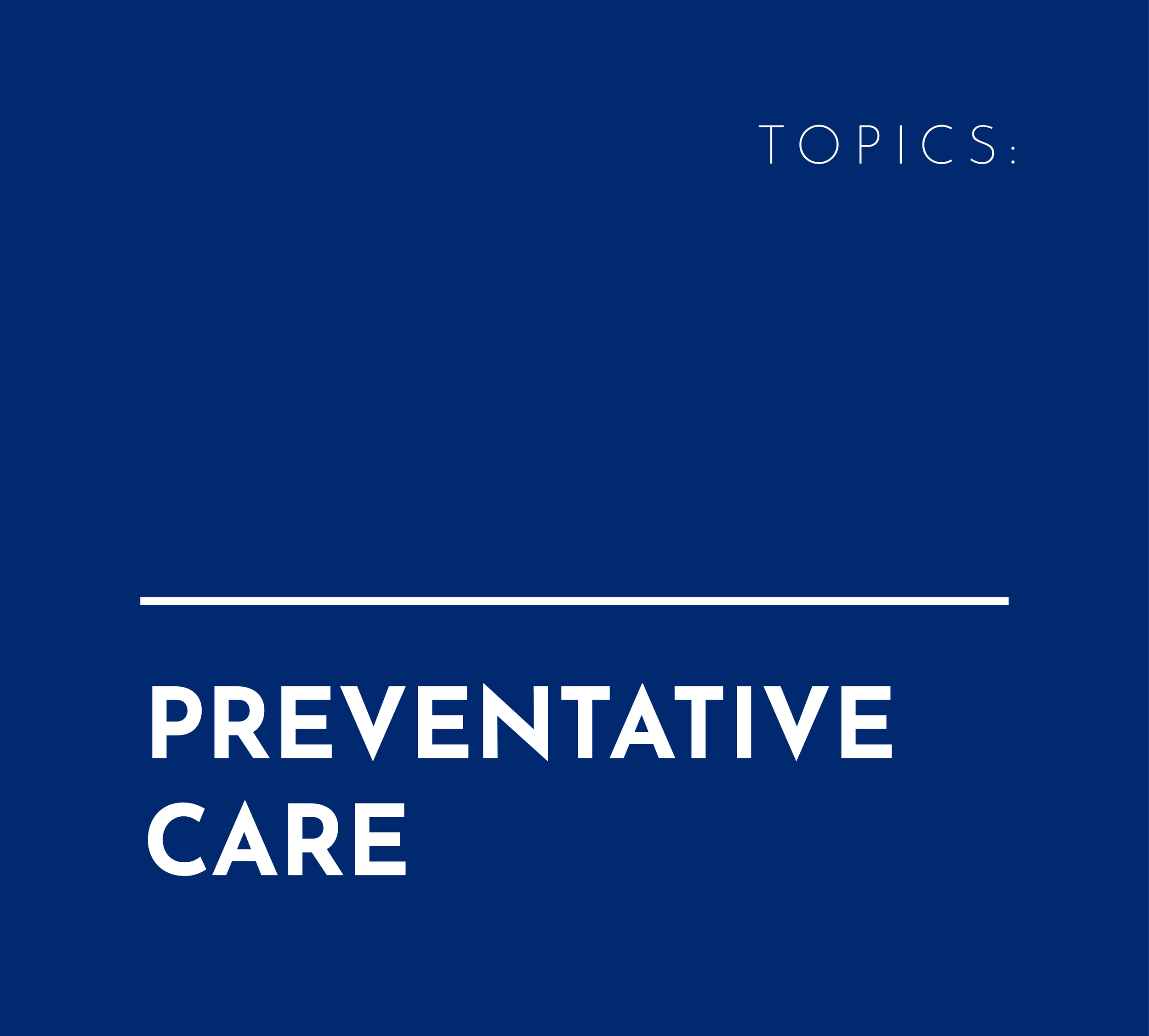 A Blog cover image that reads " preventive care"