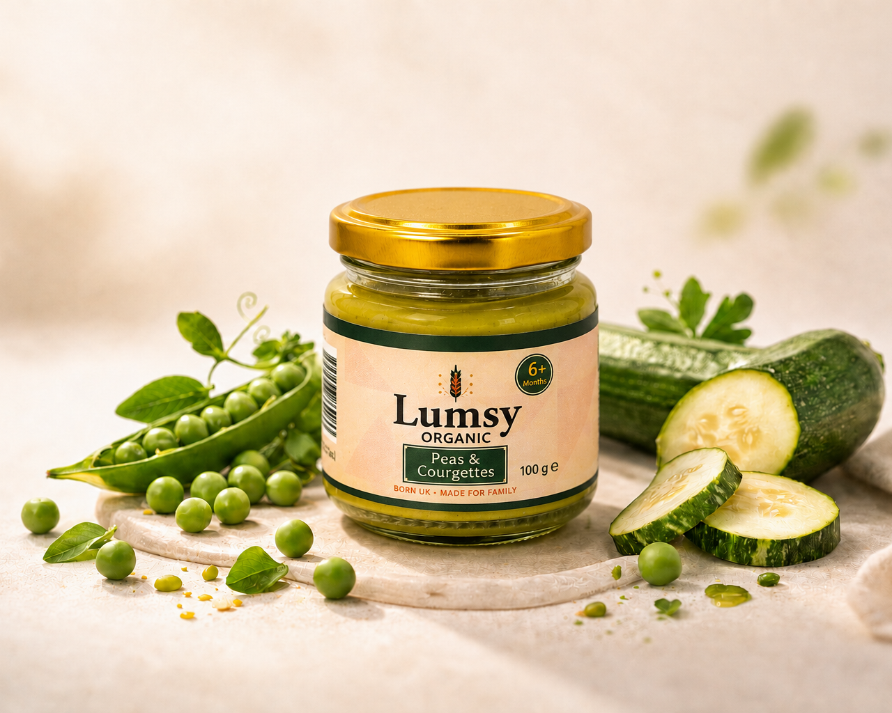 Lumsy Organic Peas & Courgettes