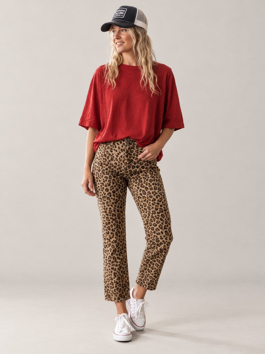 Cotton Slub Raw Edge Oversized Tee