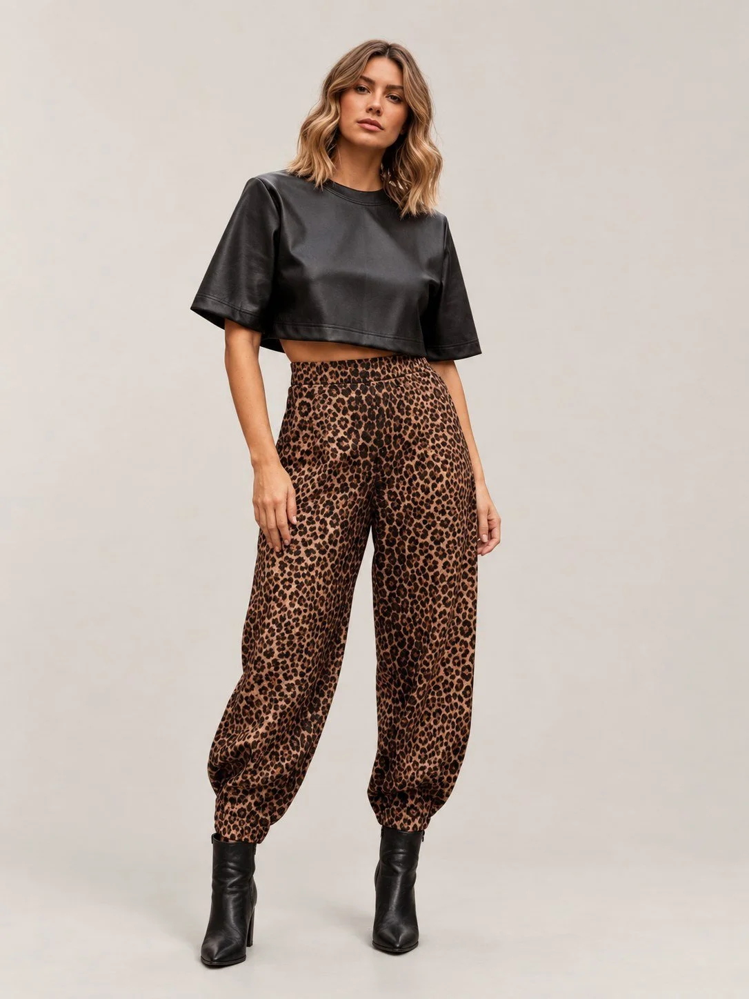 Vixen Faux Leather Cropped Top