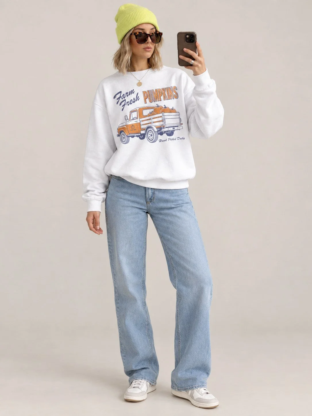 Farm Fresh Pumpkins Graphic Sweatshirt