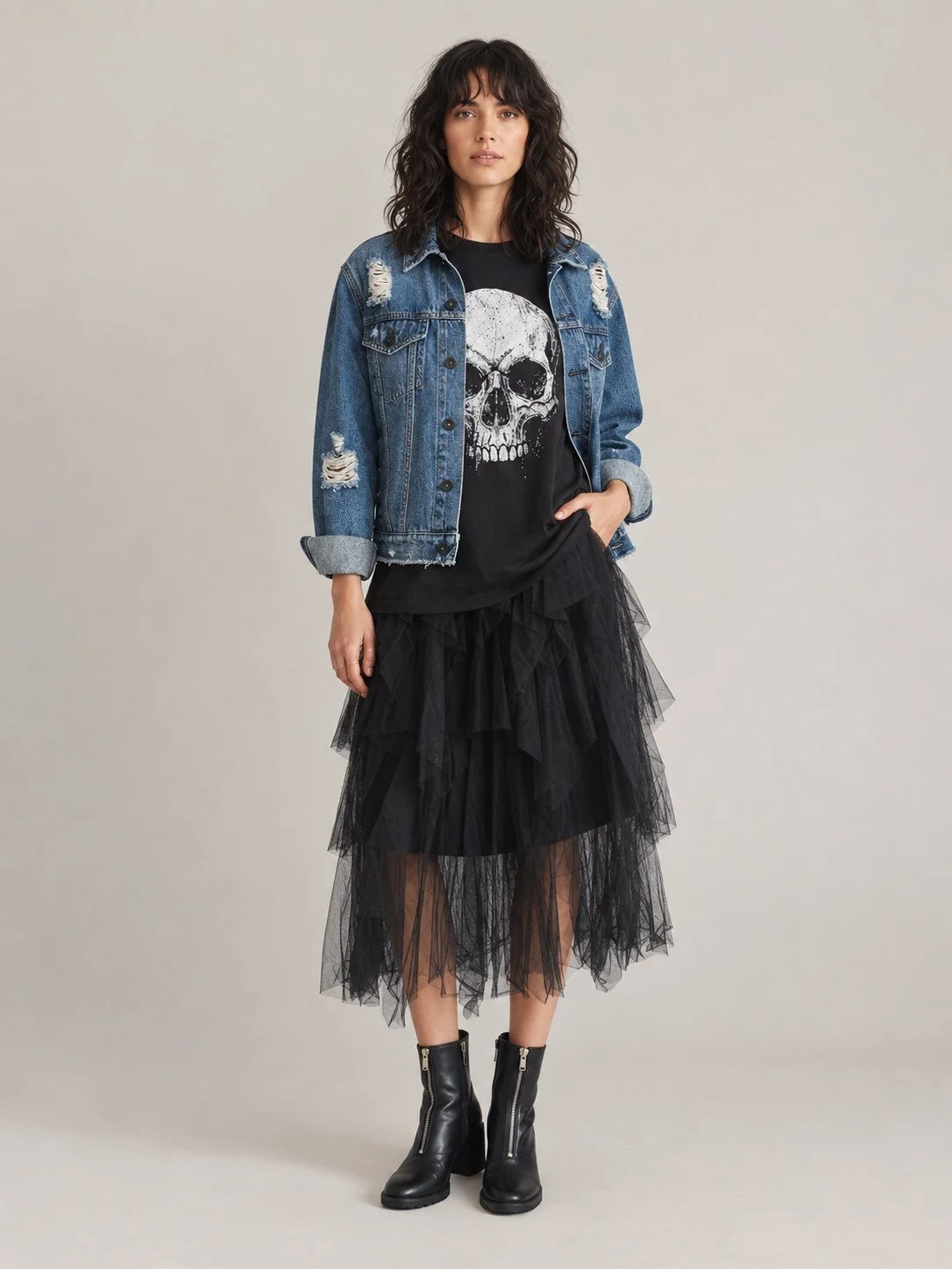 Flirt with Me Tulle Midi Skirt