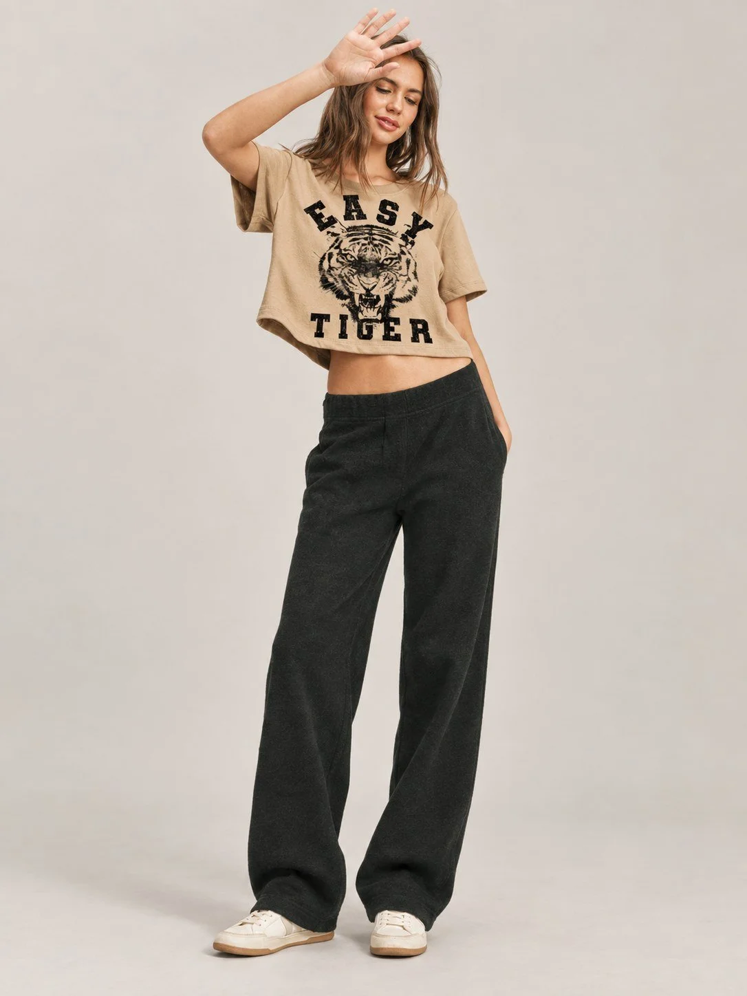 Easy Tiger Graphic Boxy Crop Tee