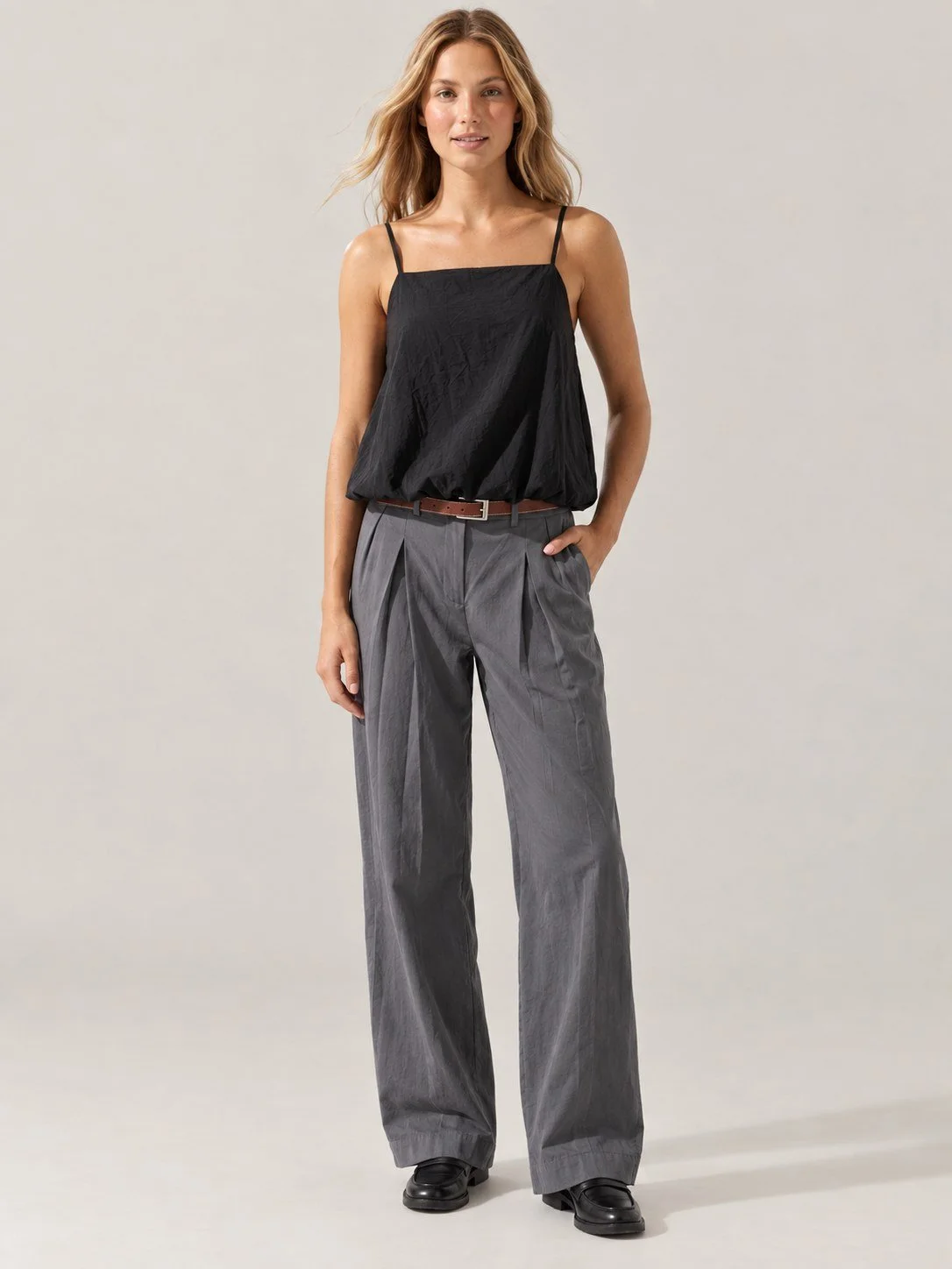 Billowy Bubble Hem Cami Top