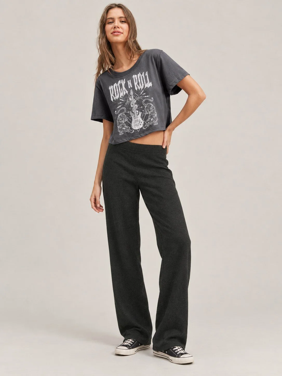 Rock n Roll Tigers Boxy Crop Tee
