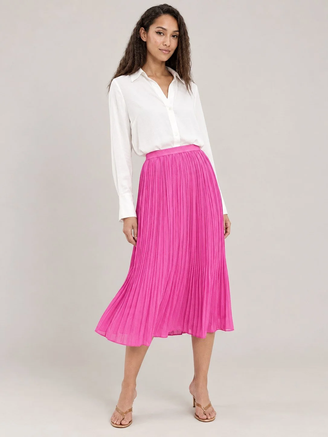 Pretty Pleated Midi Skirt
