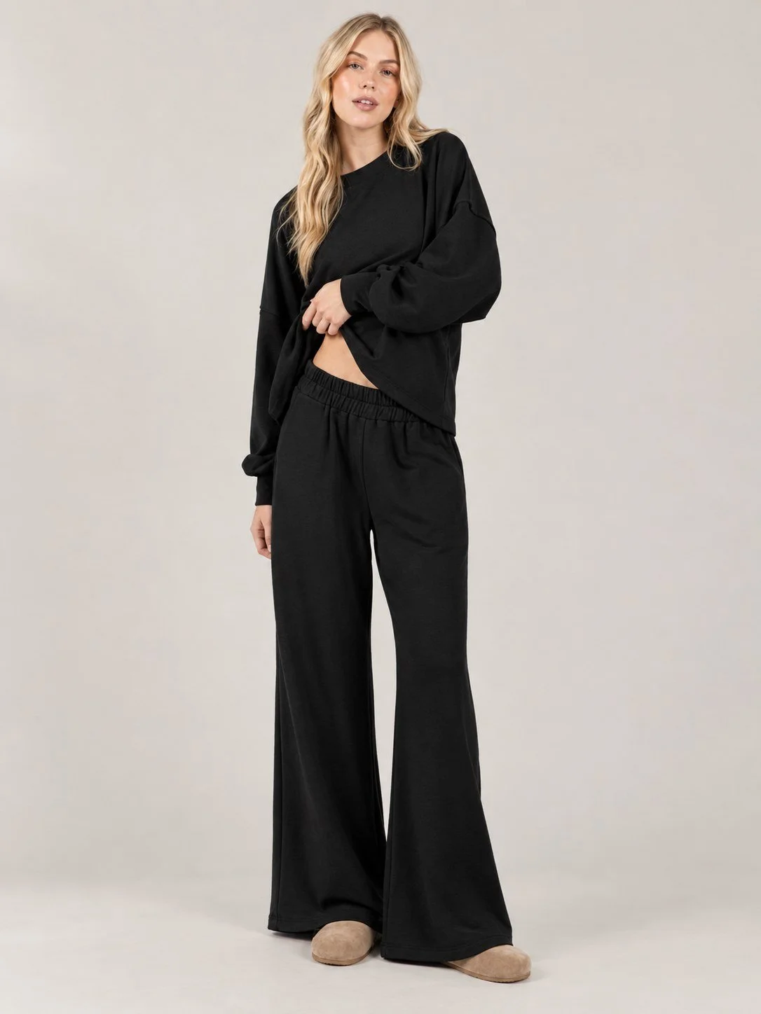 Cotton Terry Wide Leg Set