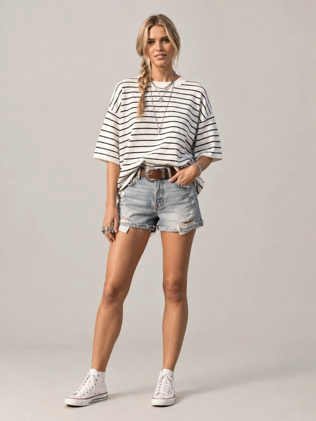 Super Soft Knit Striped Sweater