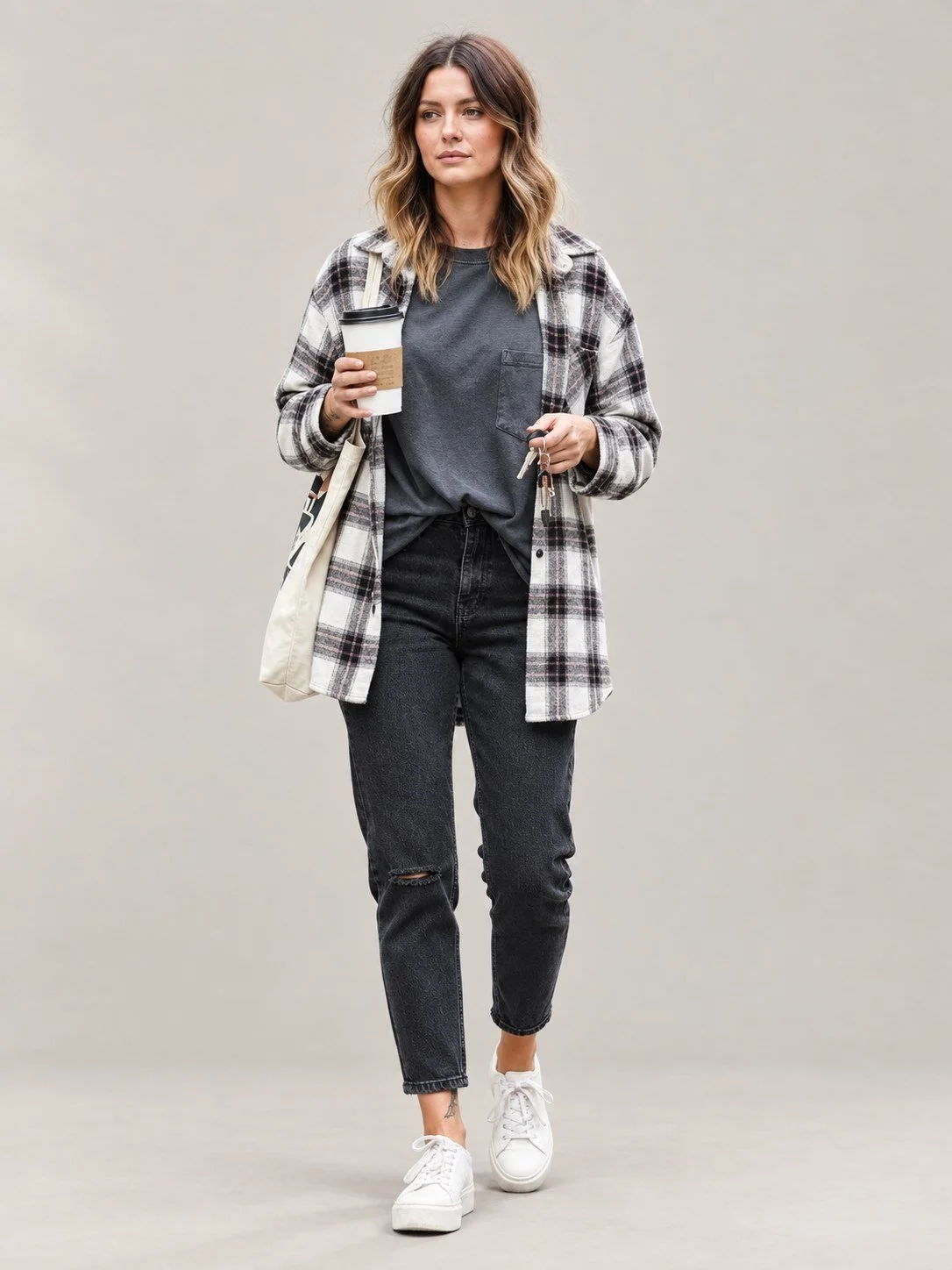 Lightweight Oversized Plaid Flannel