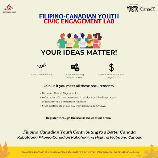 Filipino-Canadian Youth Civic Engagement Lab (FCYCEL) launch