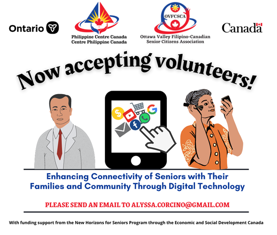 Filipino-Canadian Seniors Learn How to Use a Tablet in Person and Virtually