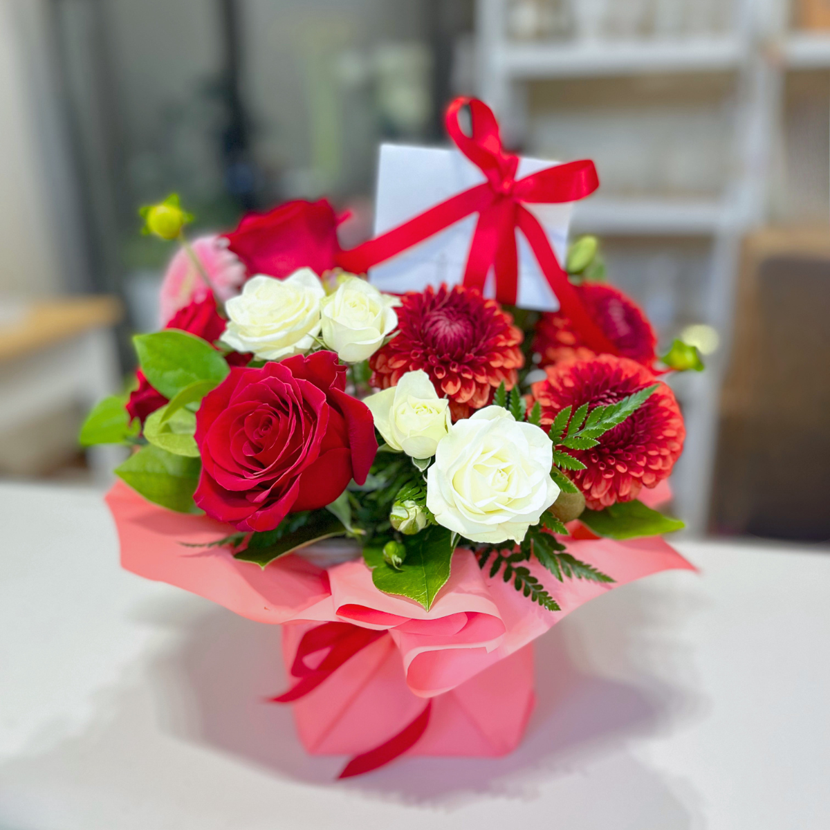 A compact floral gift