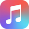Music note icon with a gradient background