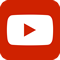 Red play button icon with white triangle in the center