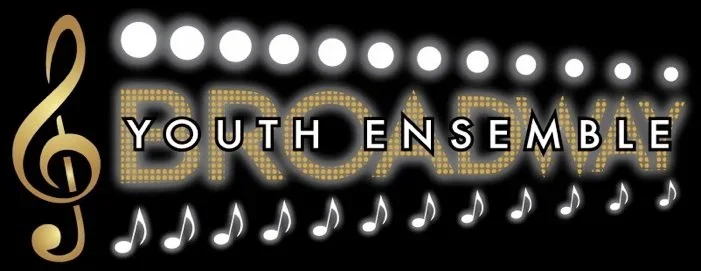 Graphic design promoting the Dreamy Youth Ensemble with musical notes and a treble clef