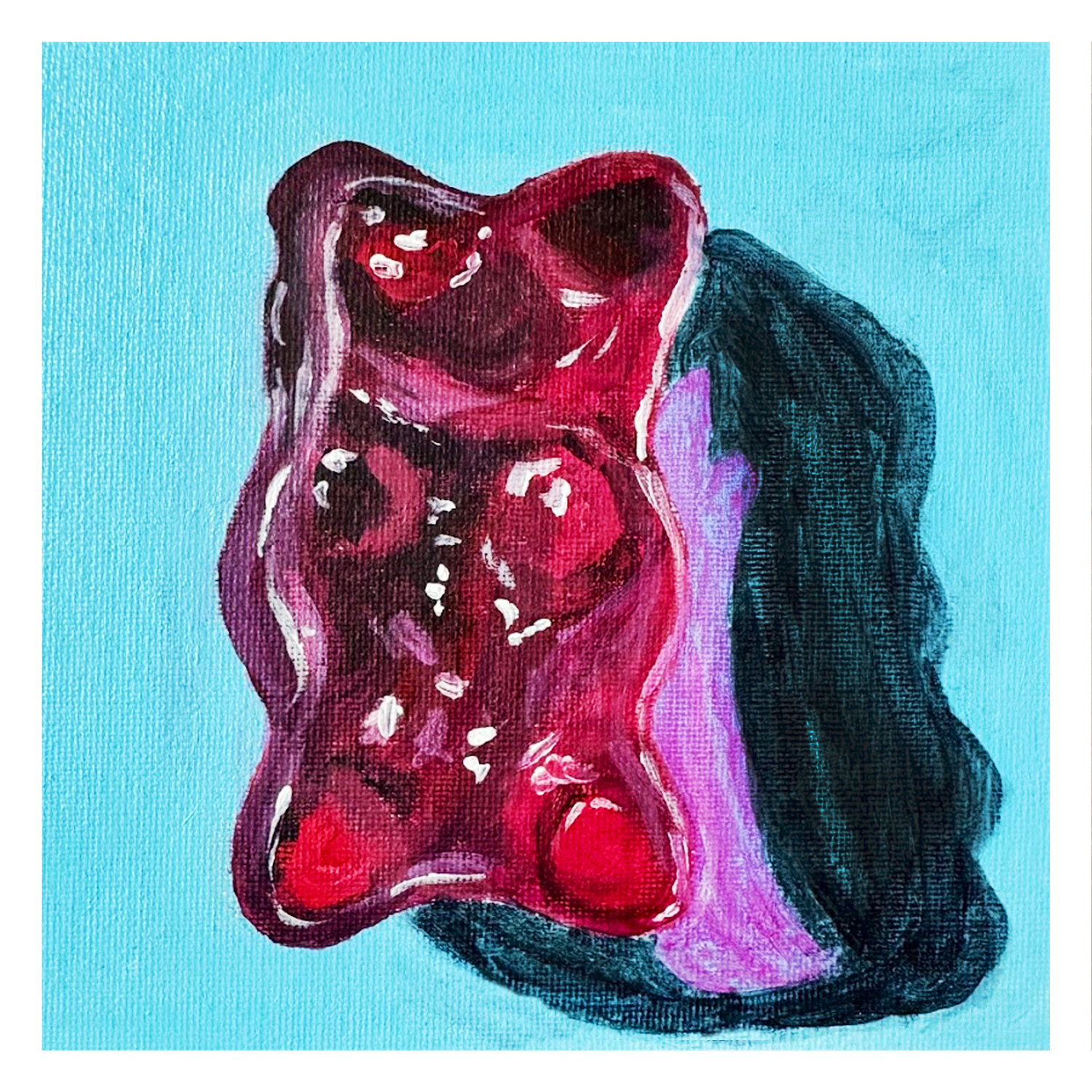 Original 5x5" framed painting available | Prints available in 5x5"