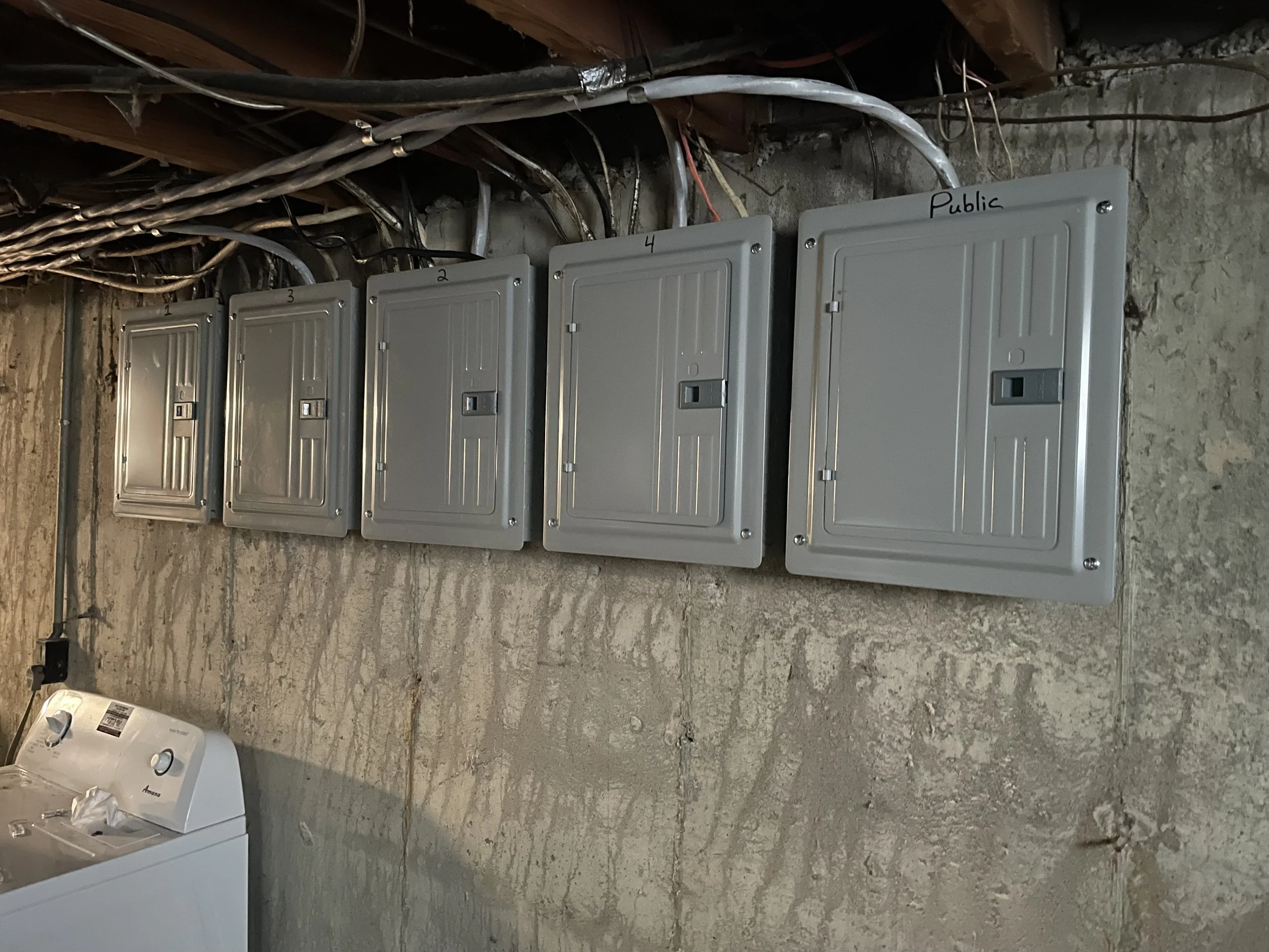 Electrical panel replacement on quadplex