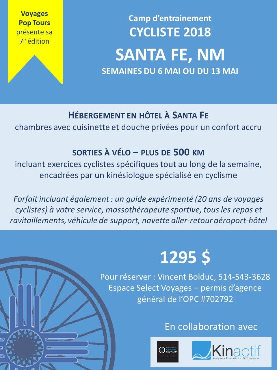 Camp d'entrainement de vélo au Nouveau-Mexique.