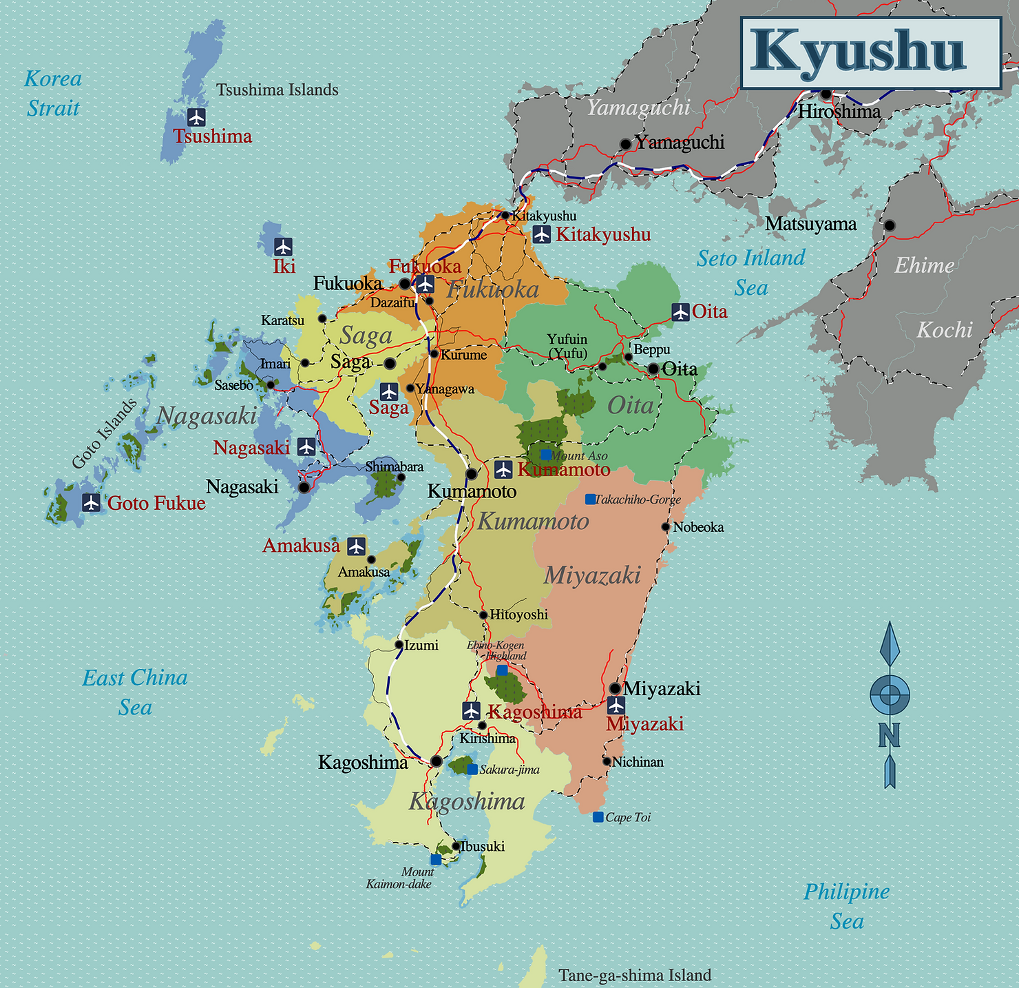 Le Japon du Sud en train